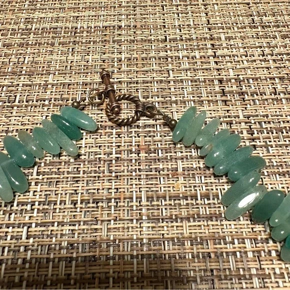 Natural Green Aventurine Gemstone Necklace Handmade - Picture 4 of 6